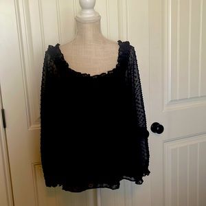 J crew Navy blue blouse xl lined